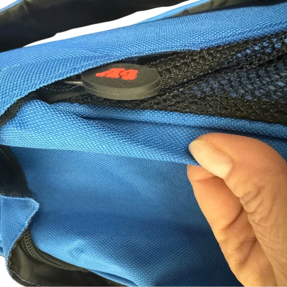 Large capacity canvas backpack. In Blue. GUC